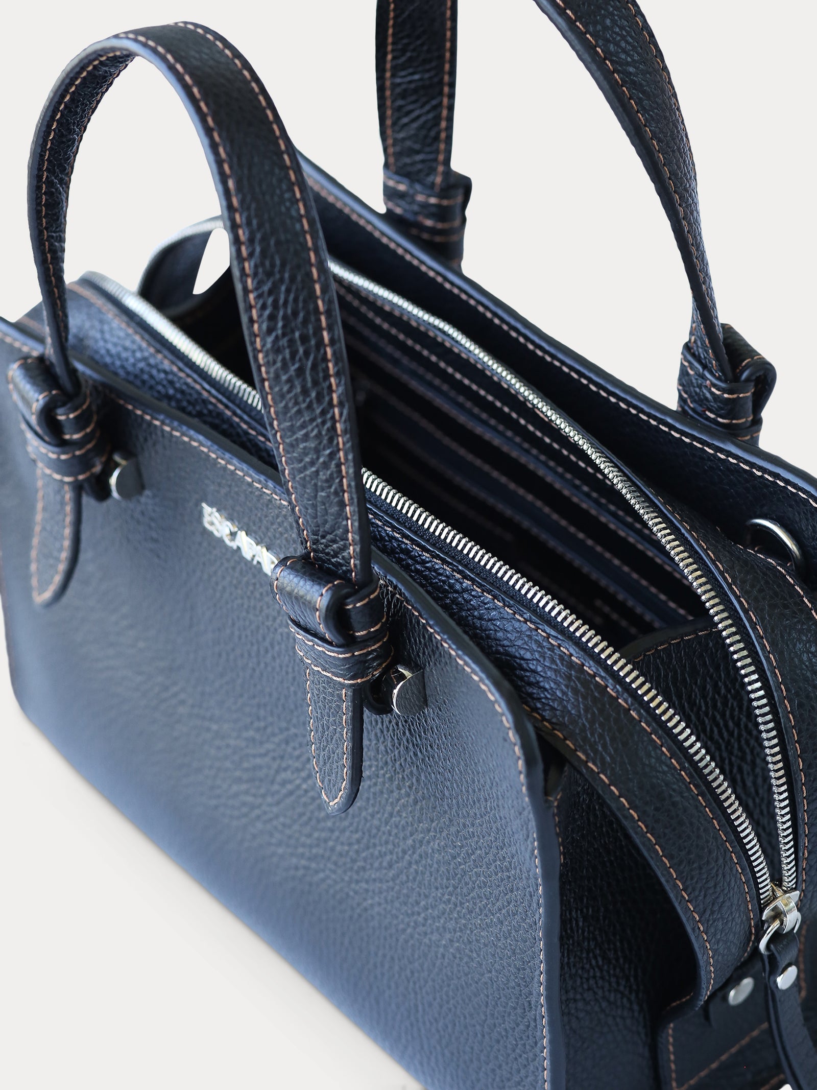 Dark Blue women leather backpack