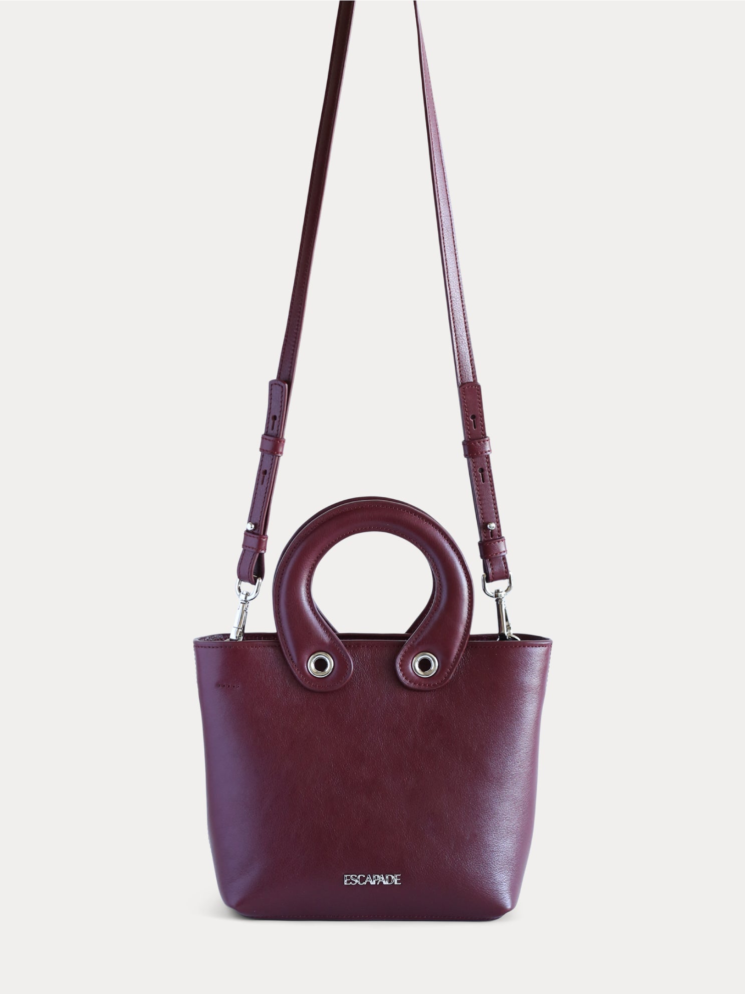 A Class Leather Burgundy Tote Bag