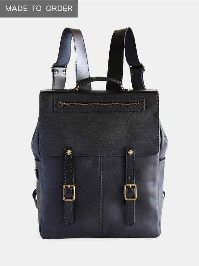New York Black Leather Backpack