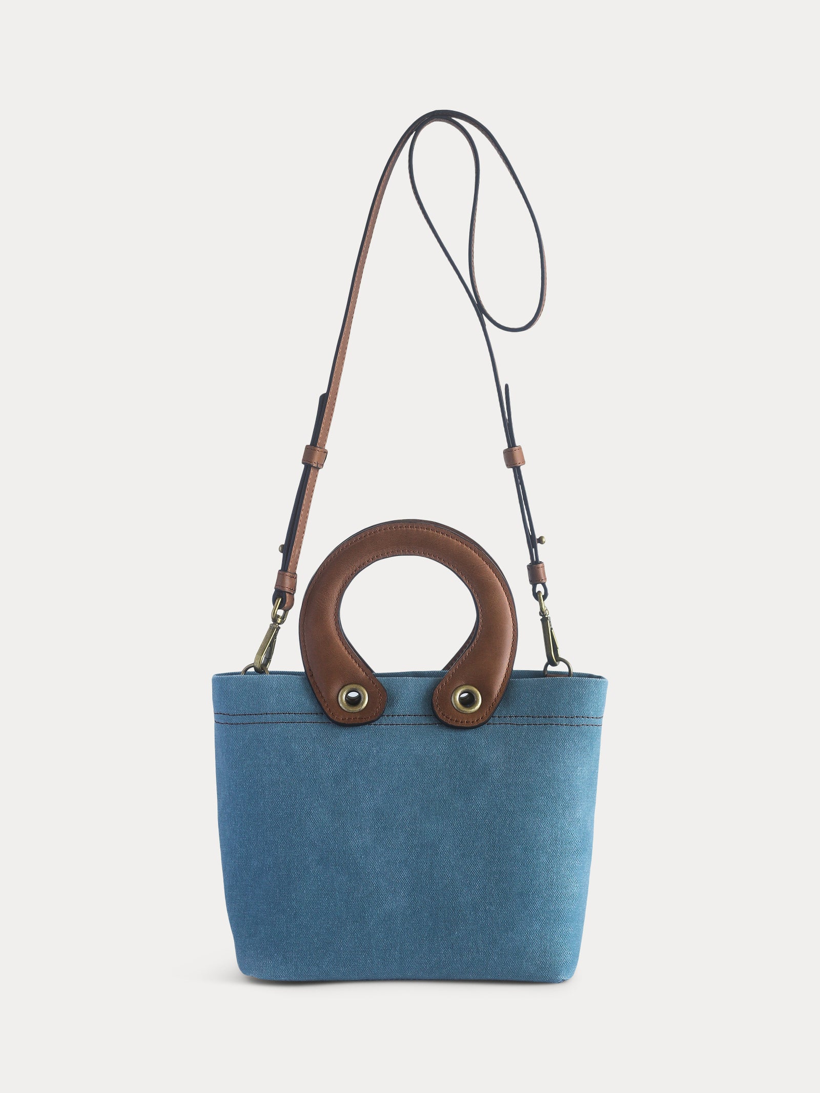 blue mini tote bag