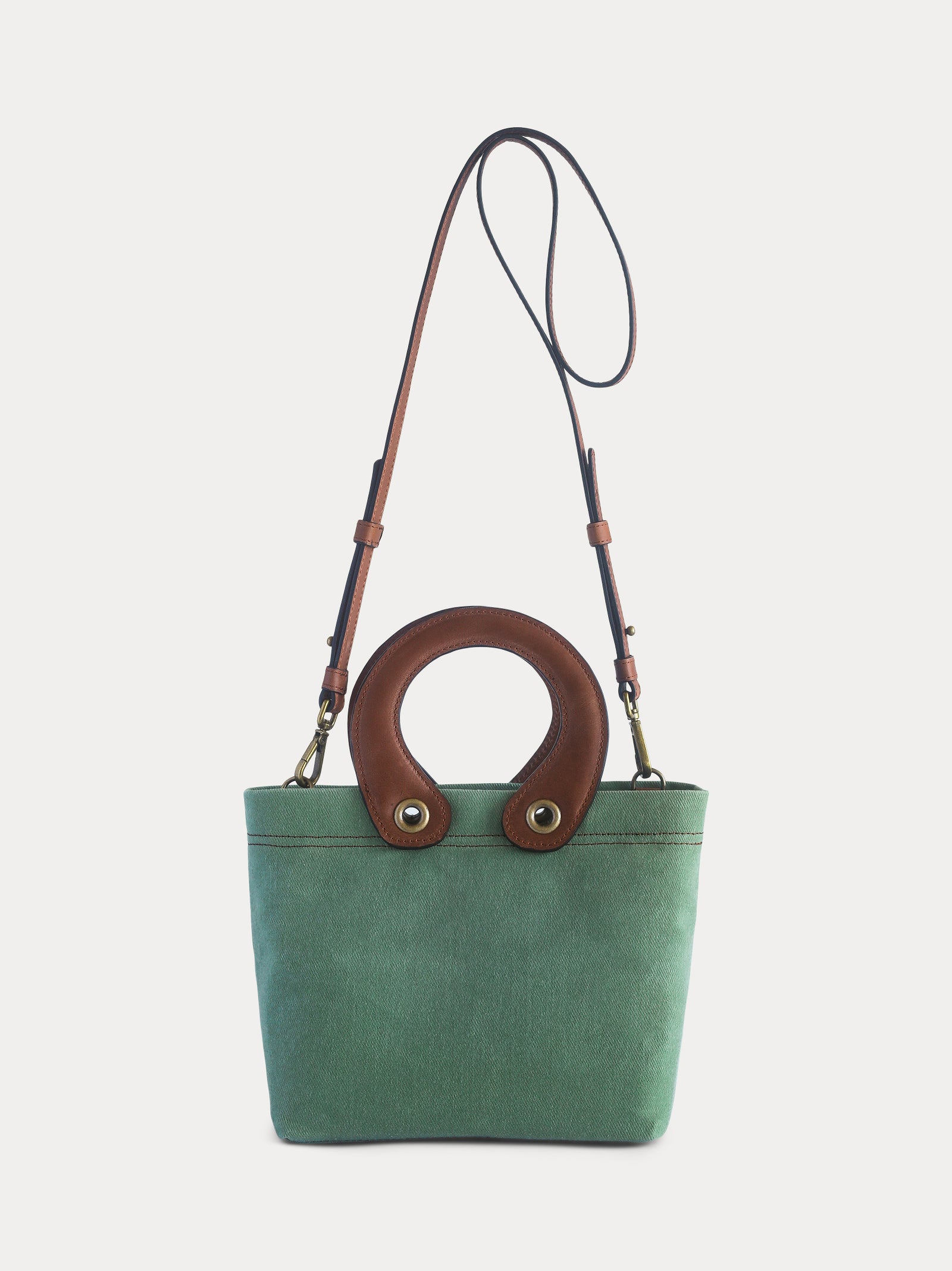 light green mini tote bag