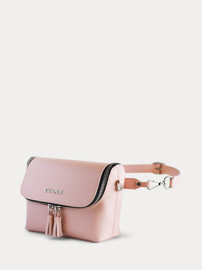 Pink Leather Belt Bag